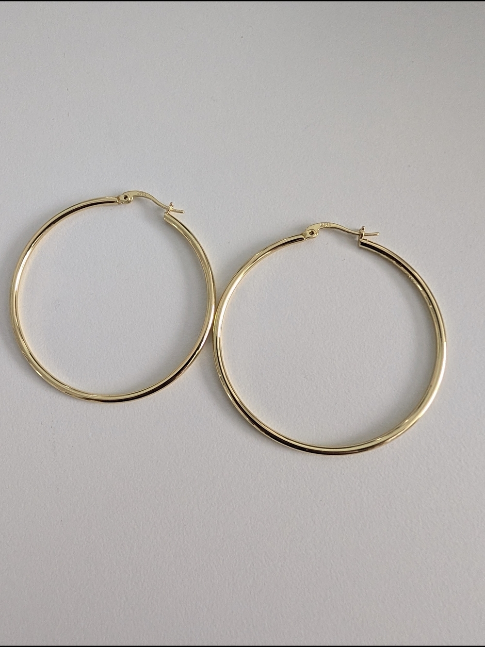 .925 Classic Gold Hoop Earrings - Women Jewelry